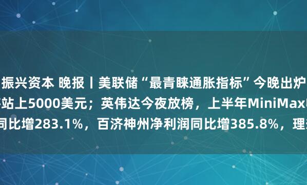 振兴资本 晚报丨美联储“最青睐通胀指标”今晚出炉；机构称黄金年末将站上5000美元；英伟达今夜放榜，上半年MiniMax收入同比增283.1%，百济神州净利润同比增385.8%，理想汽车三季度指引低于预期